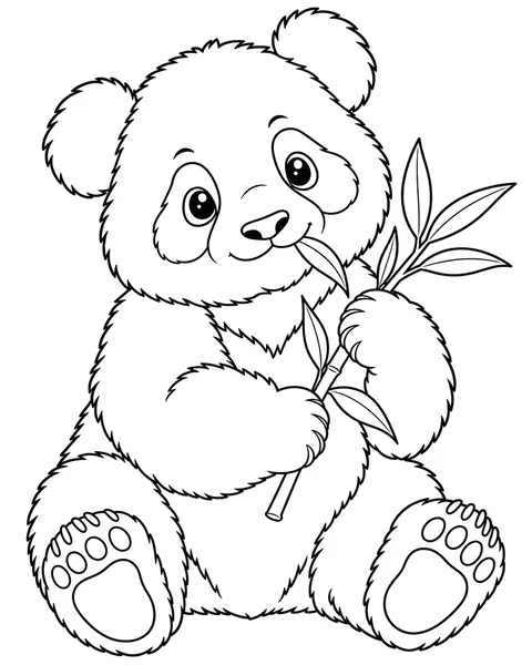 Bamboo Panda coloring page
