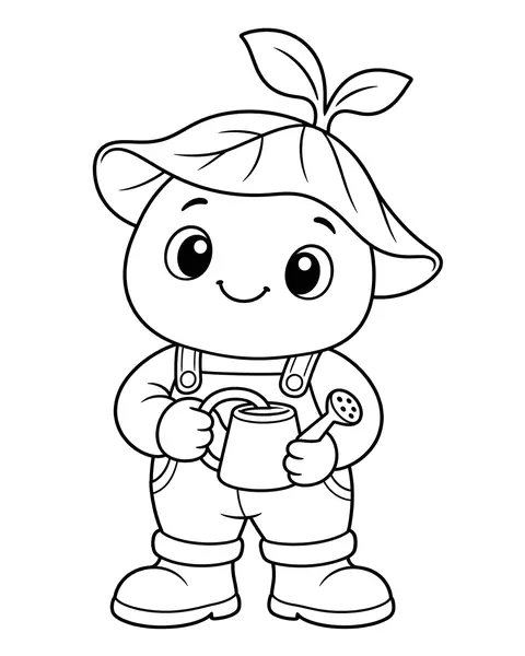 Button Gardener coloring page
