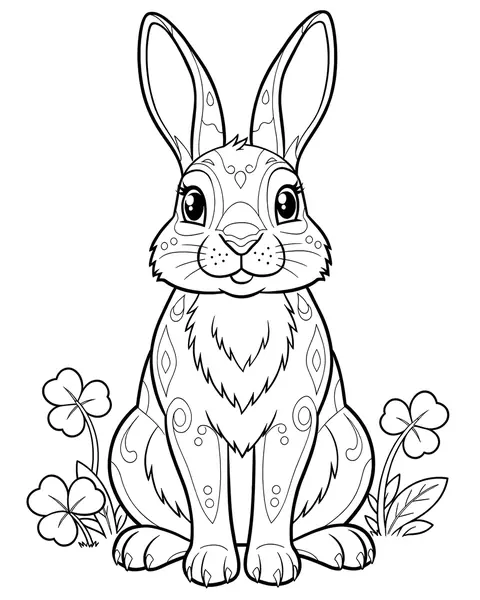 Clover Bunny coloring page