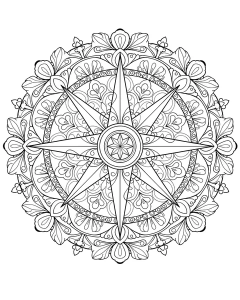 Compass Rose coloring page