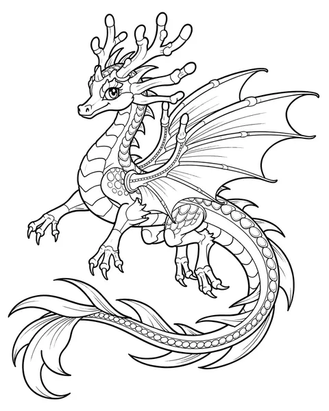 Coral Sea Dragon coloring page