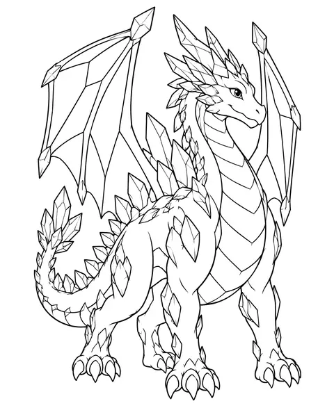 Crystal Dragon coloring page