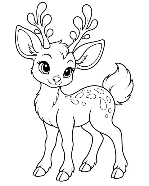 Dewdrop Deer coloring page