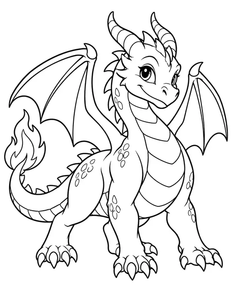 Ember Dragon coloring page