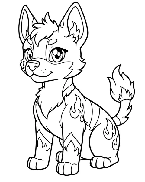 Ember Pup coloring page