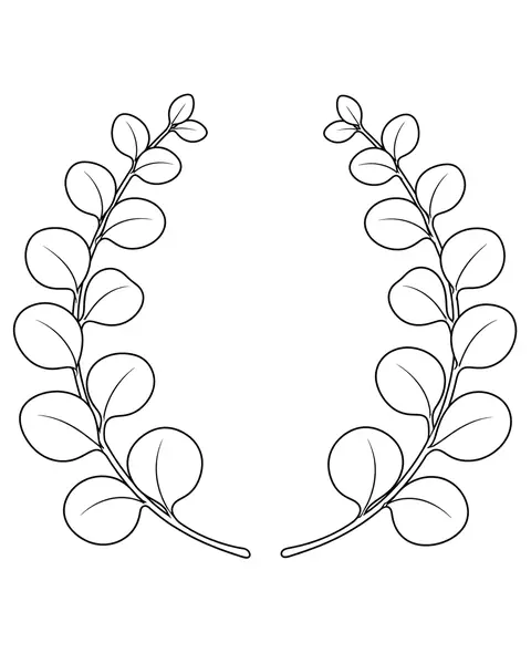 Eucalyptus Wreath coloring page