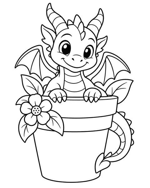 Garden Dragon coloring page