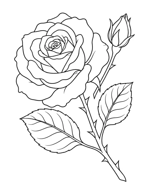 Garden Rose coloring page
