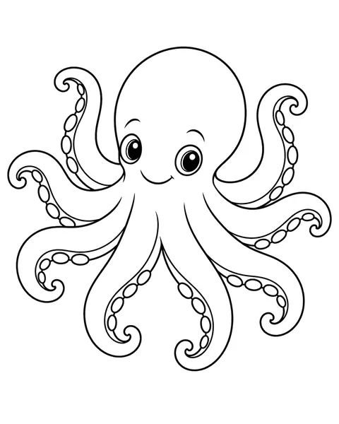 Gentle Octopus coloring page