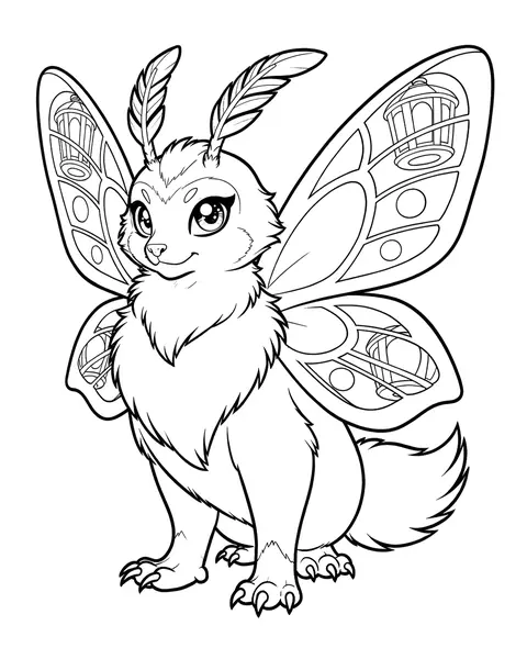 Glow Moth coloring page