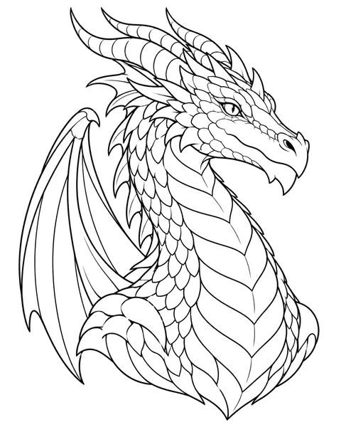 Guardian Dragon coloring page