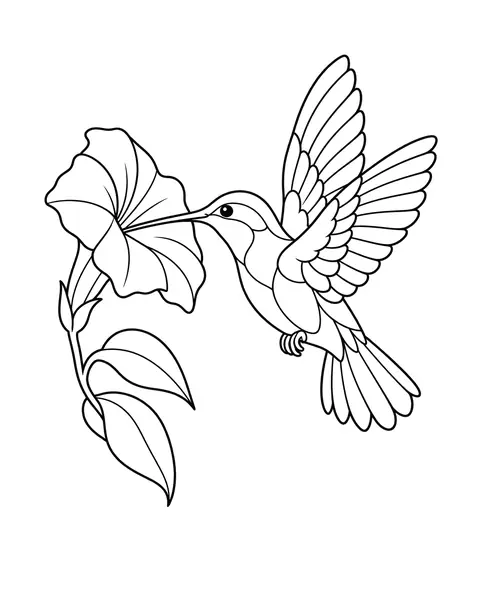 Hummingbird coloring page