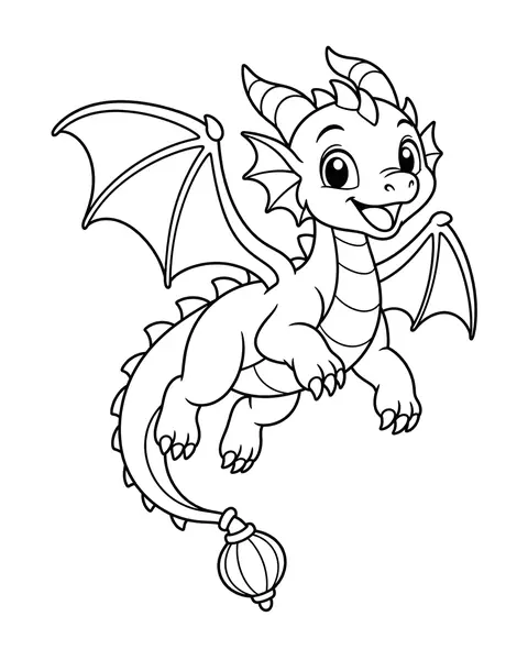 Lantern Dragon coloring page