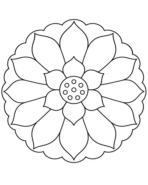Layered Lotus coloring page