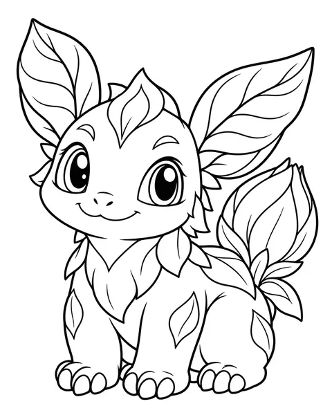 Leafling coloring page