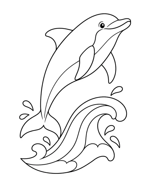 Leaping Dolphin coloring page