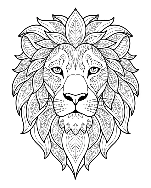 Lion Portrait coloring page