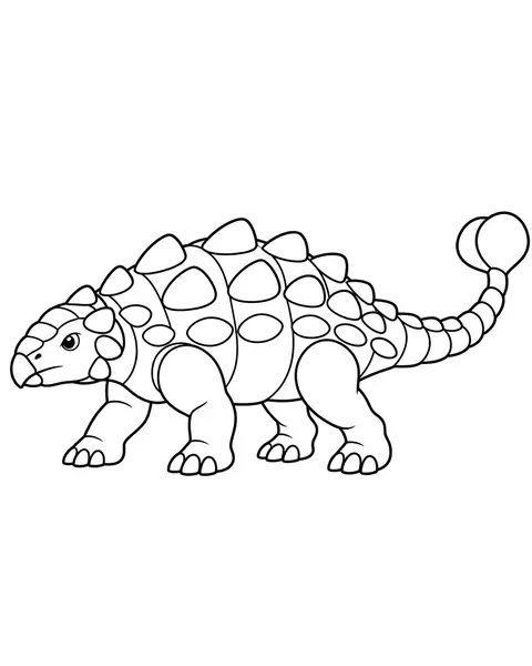 Little Ankylosaurus coloring page