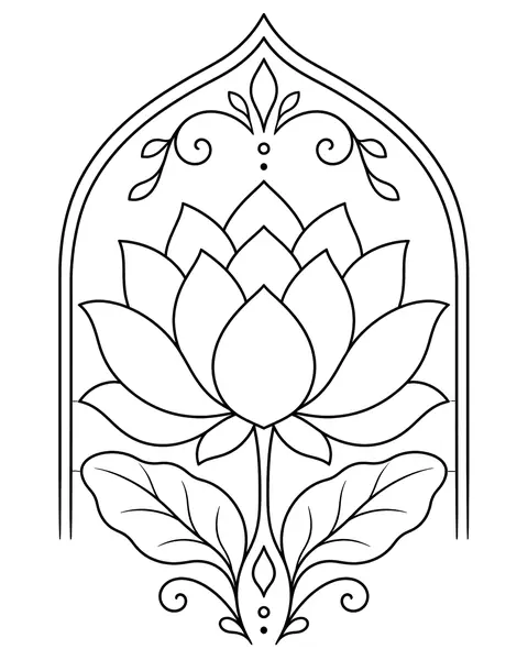 Lotus Arch coloring page