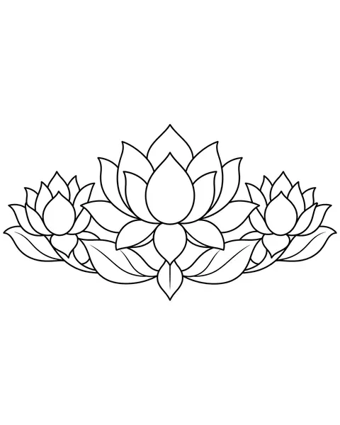 Lotus Crown coloring page