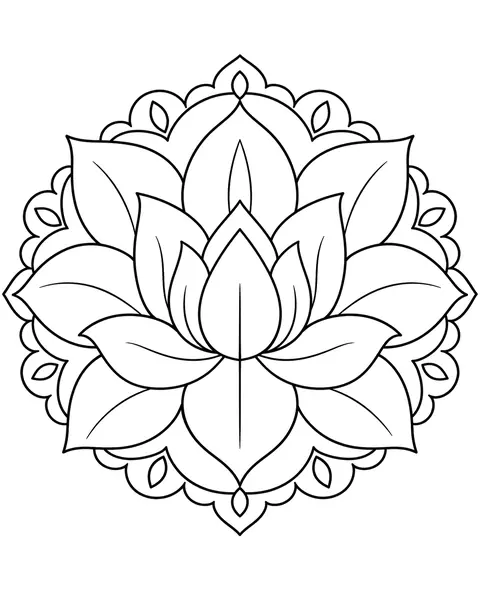 Lotus Lace coloring page