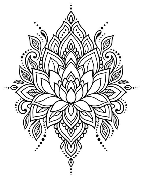 Lotus Mandala coloring page