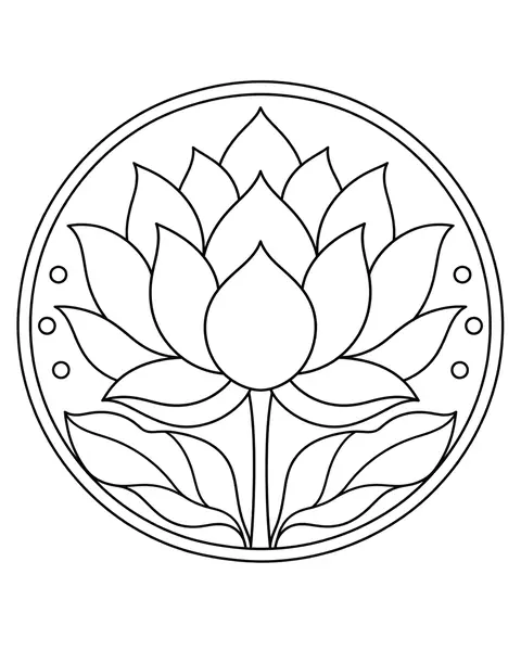 Lotus Moon Gate coloring page