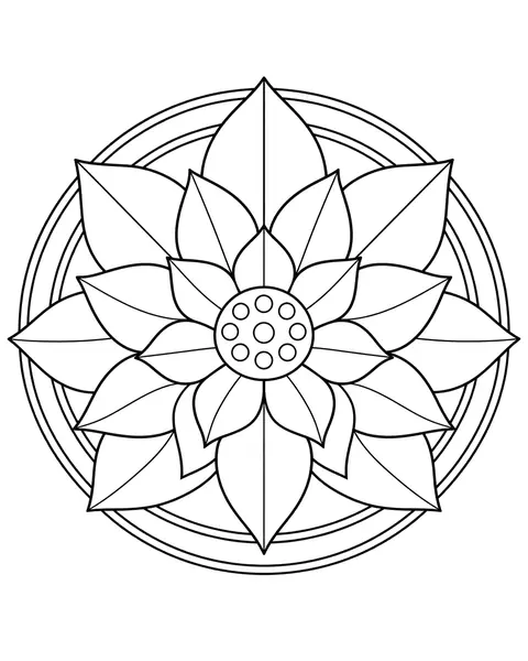 Lotus Ripple coloring page