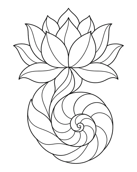 Lotus Shell coloring page