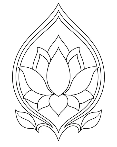 Lotus Teardrop coloring page