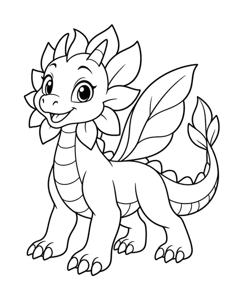 Meadow Dragon coloring page