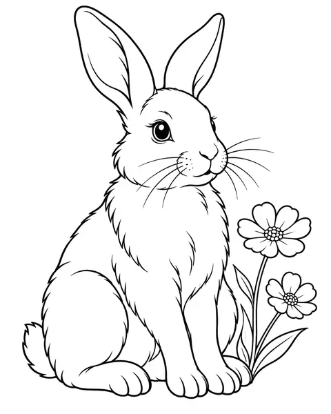 Meadow Rabbit coloring page