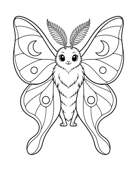 Moon Moth coloring page