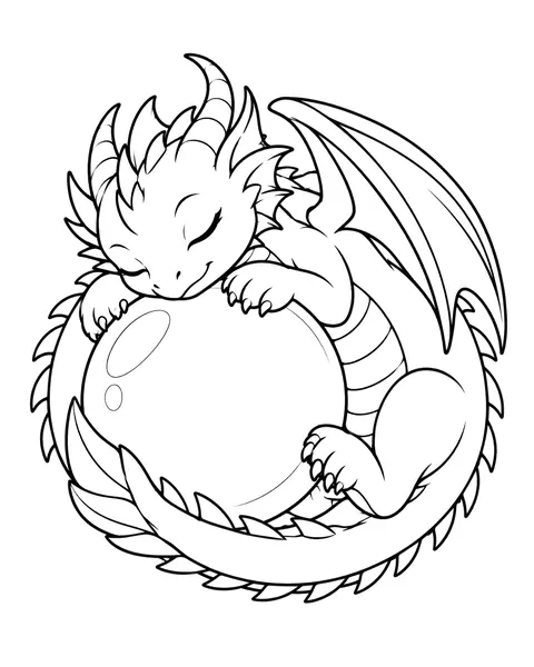 Orb Dragon coloring page