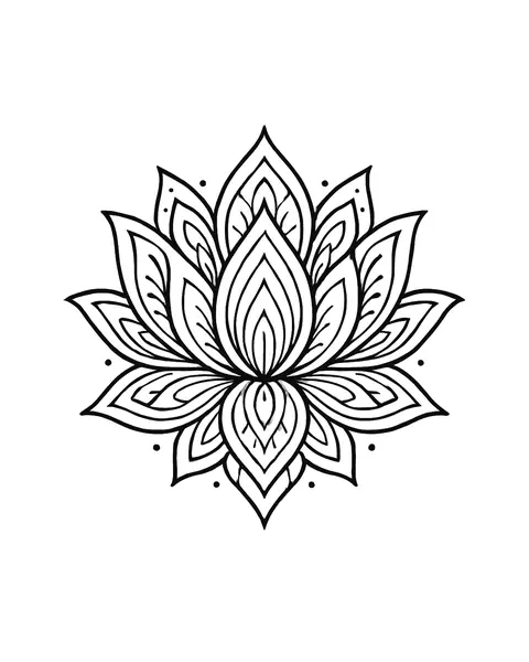 Ornamental Lotus coloring page
