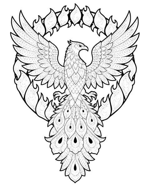 Phoenix Rising coloring page