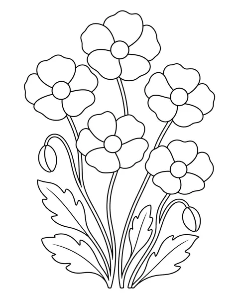 Poppy Meadow coloring page