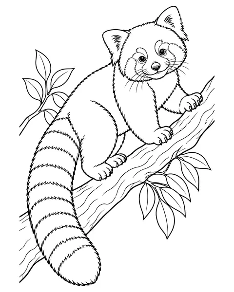Red Panda coloring page