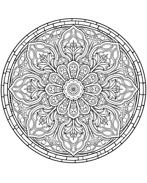 Rose Window coloring page