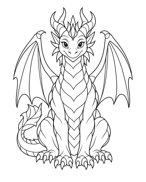 Royal Dragon coloring page