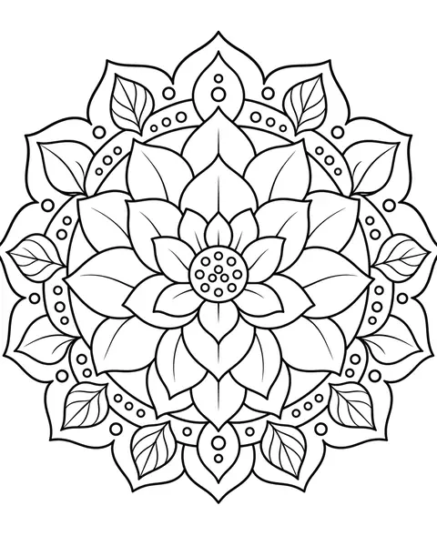 Royal Lotus Mandala coloring page