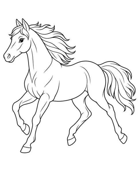 Running Foal coloring page