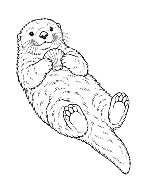 Sea Otter coloring page