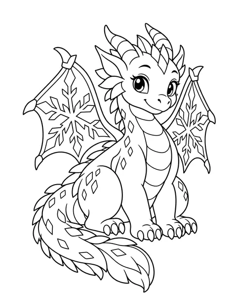 Snow Dragon coloring page
