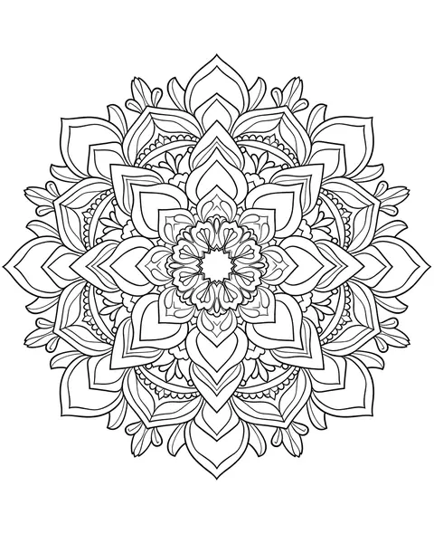 Snowflake Mandala coloring page