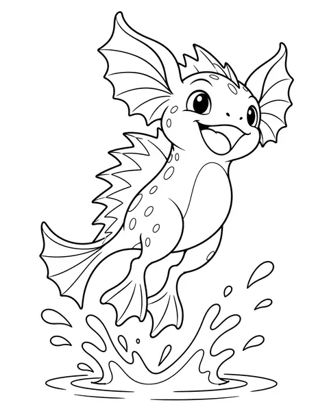 Spark Fin coloring page