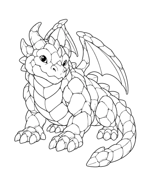 Stone Dragon coloring page