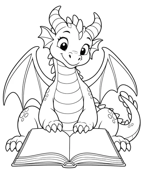 Story Dragon coloring page