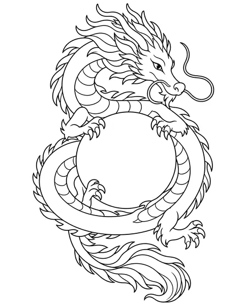 Sun Dragon coloring page