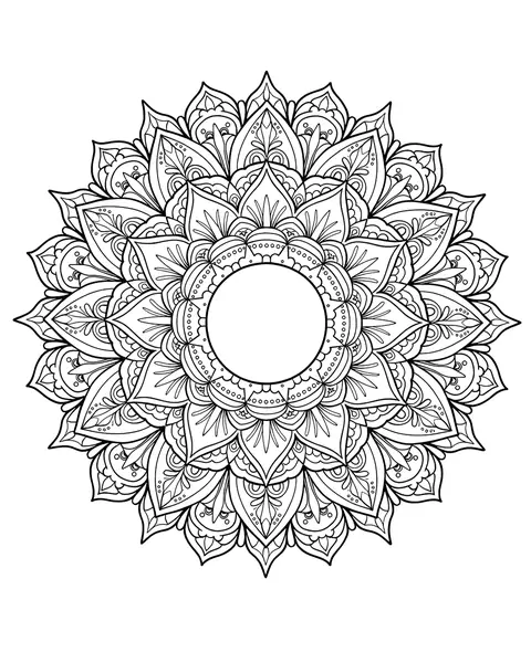 Sun Ray Mandala coloring page